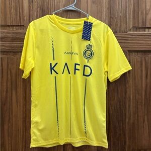 New With Tags Al-Nassr FC Yellow Jersey Men’s Small — Official Replica